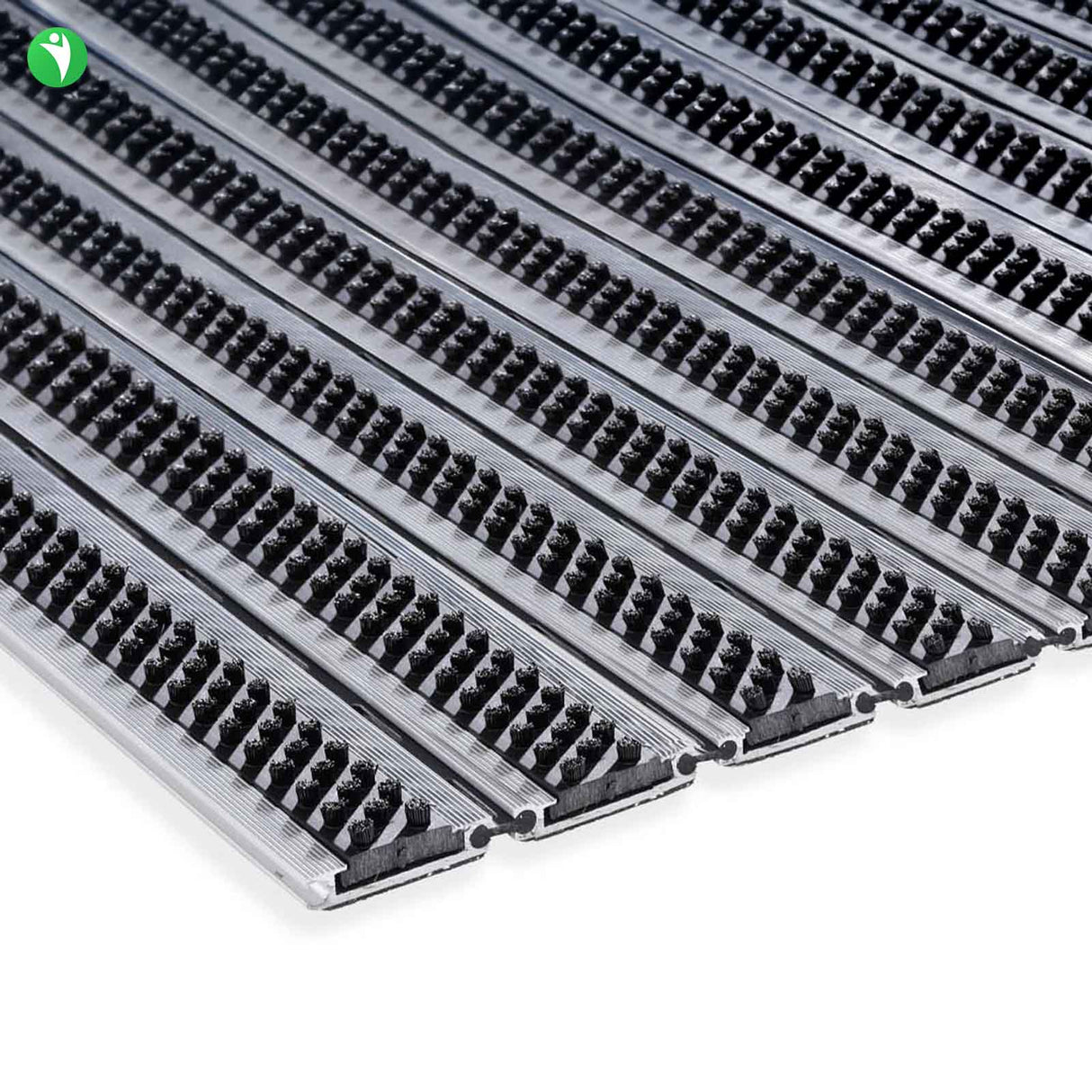 Eingangsmatte ALUFLOW mit Bürsten-Einsatz | Schwarz