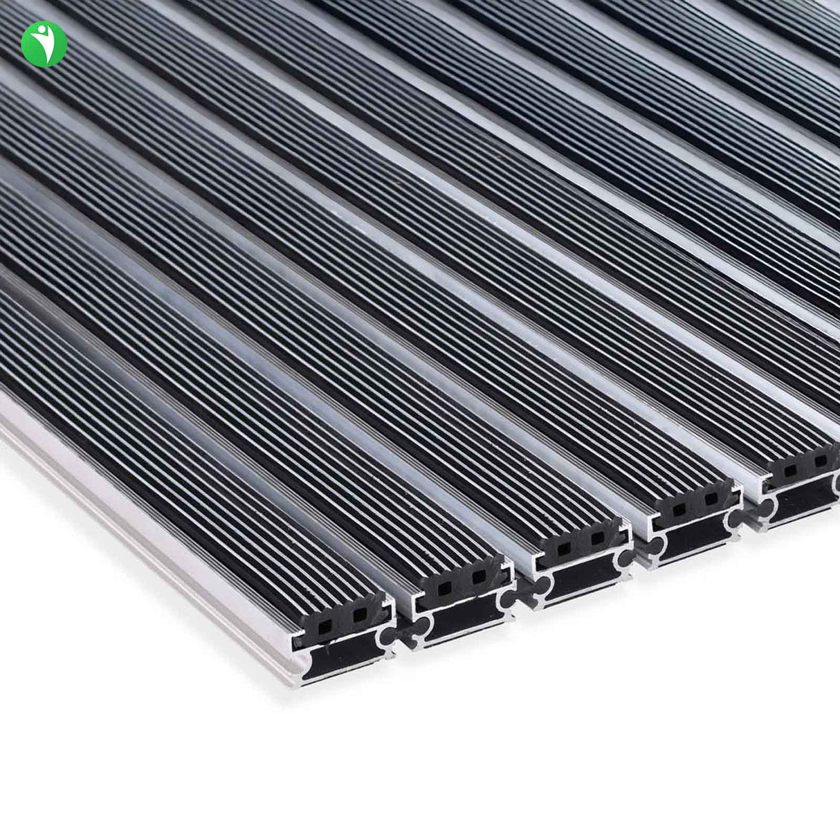 Eingangsmatte ALUFLOW - Gummi Querschnitt Mattenlager | High