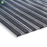 Eingangsmatte ALUFLOW - Gummi Querschnitt Mattenlager | Low - 13 mm