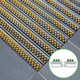 Tapis d'entrée ALUFLOW - insert brosse pour usage extérieur - 3 épaisseurs - Zone 1