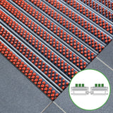 Tapis d'entrée ALUFLOW - insert brosse pour usage extérieur - 3 épaisseurs - Zone 1