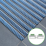 Tapis d'entrée ALUFLOW - insert brosse pour usage extérieur - 3 épaisseurs - Zone 1