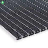 Tapis d'entrée ALUPRO - insert en caoutchouc pour espaces extérieurs - 3 épaisseurs - Zone 1