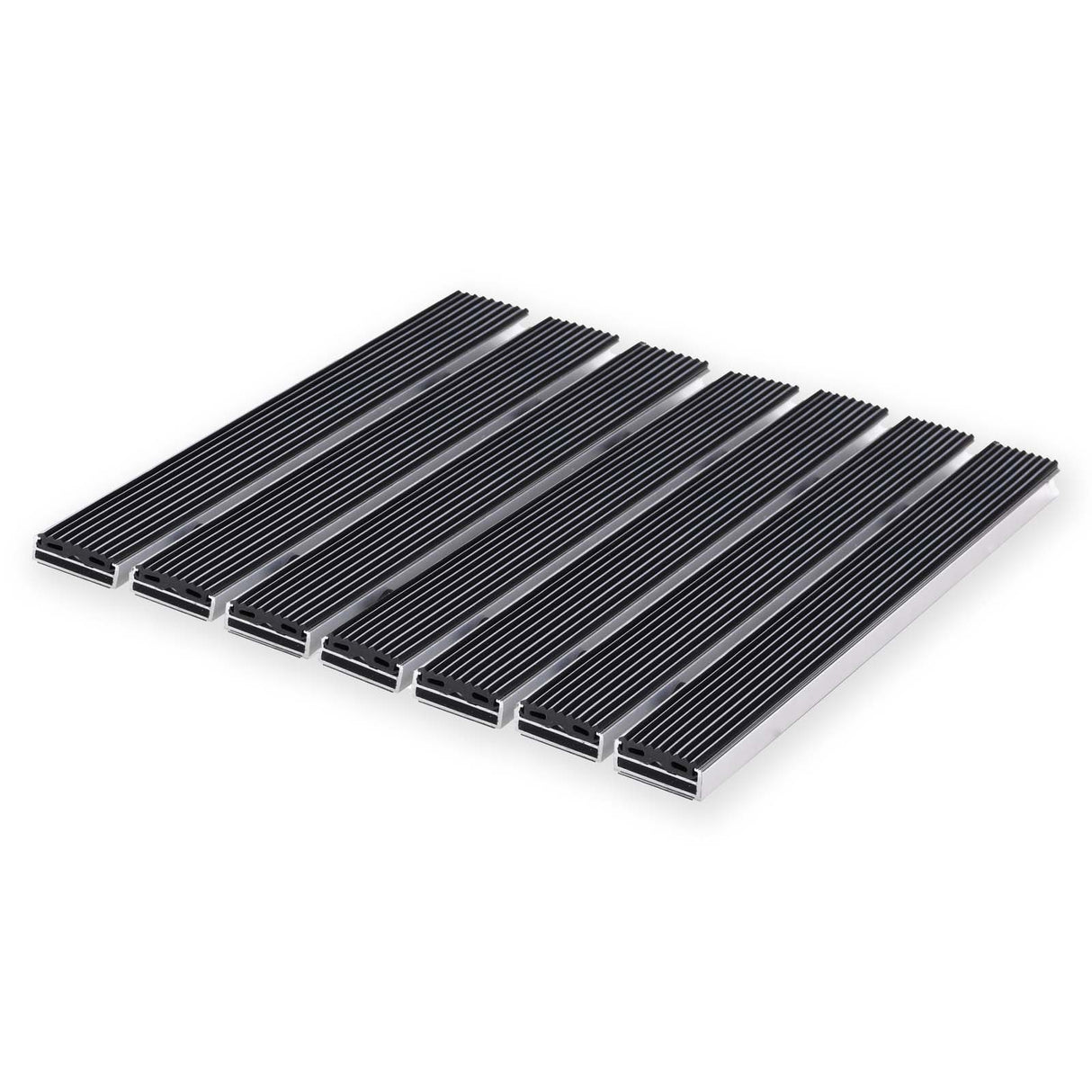 Eingangsmatte ALUPRO mit Gummi-Einsatz Querschnitt Mattenlager | Low - 14 mm