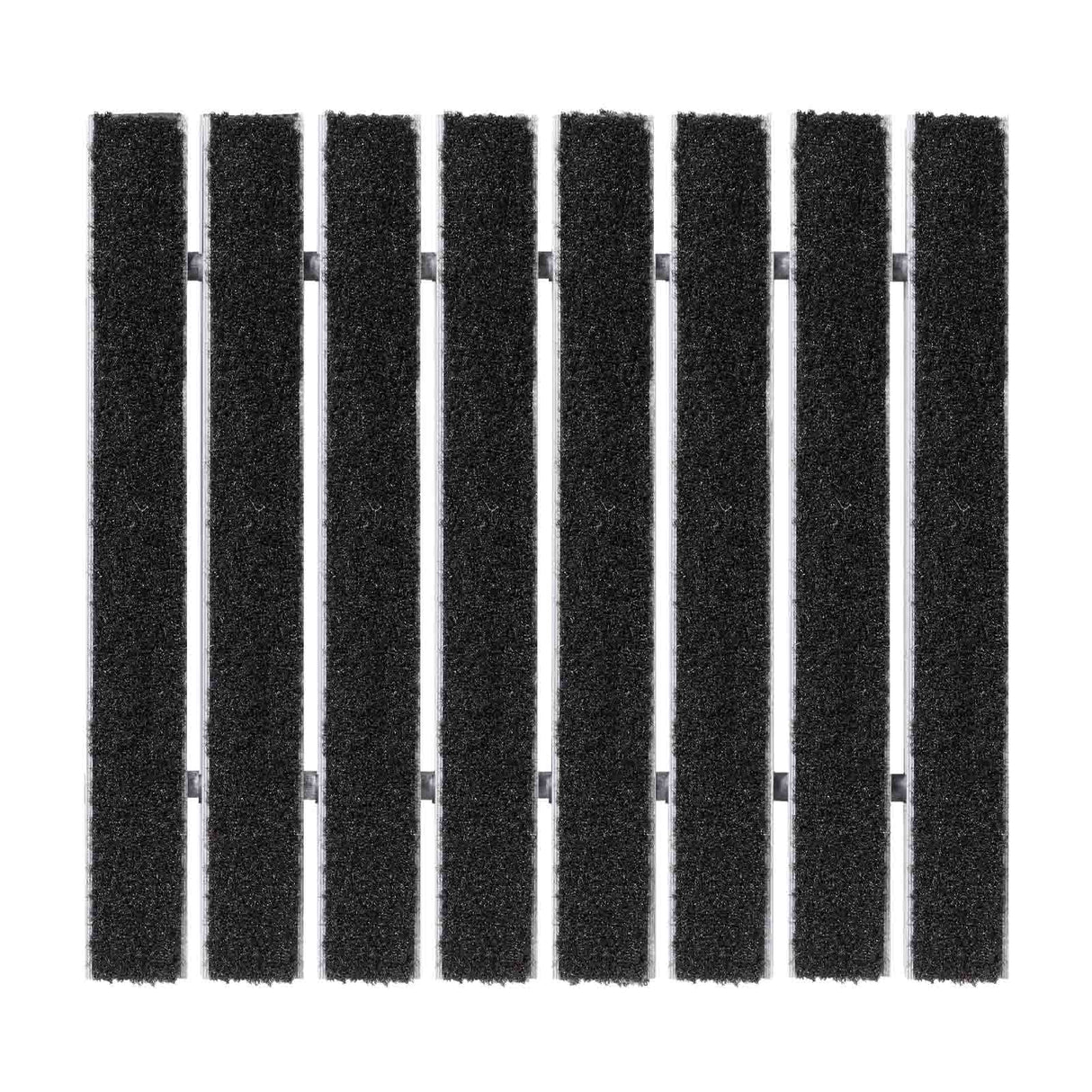 Eingangsmatte ALUPRO mit Teppich-Einsatz Vogelperspektive Mattenlager | Schwarz