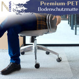 Tapis de protection de sol pour chaises de bureau - transparent pour sols durs ou moquettes - ECO Premium