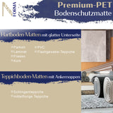 Bodenschutzmatte DURA-MAT - Transparent - Für Teppichböden