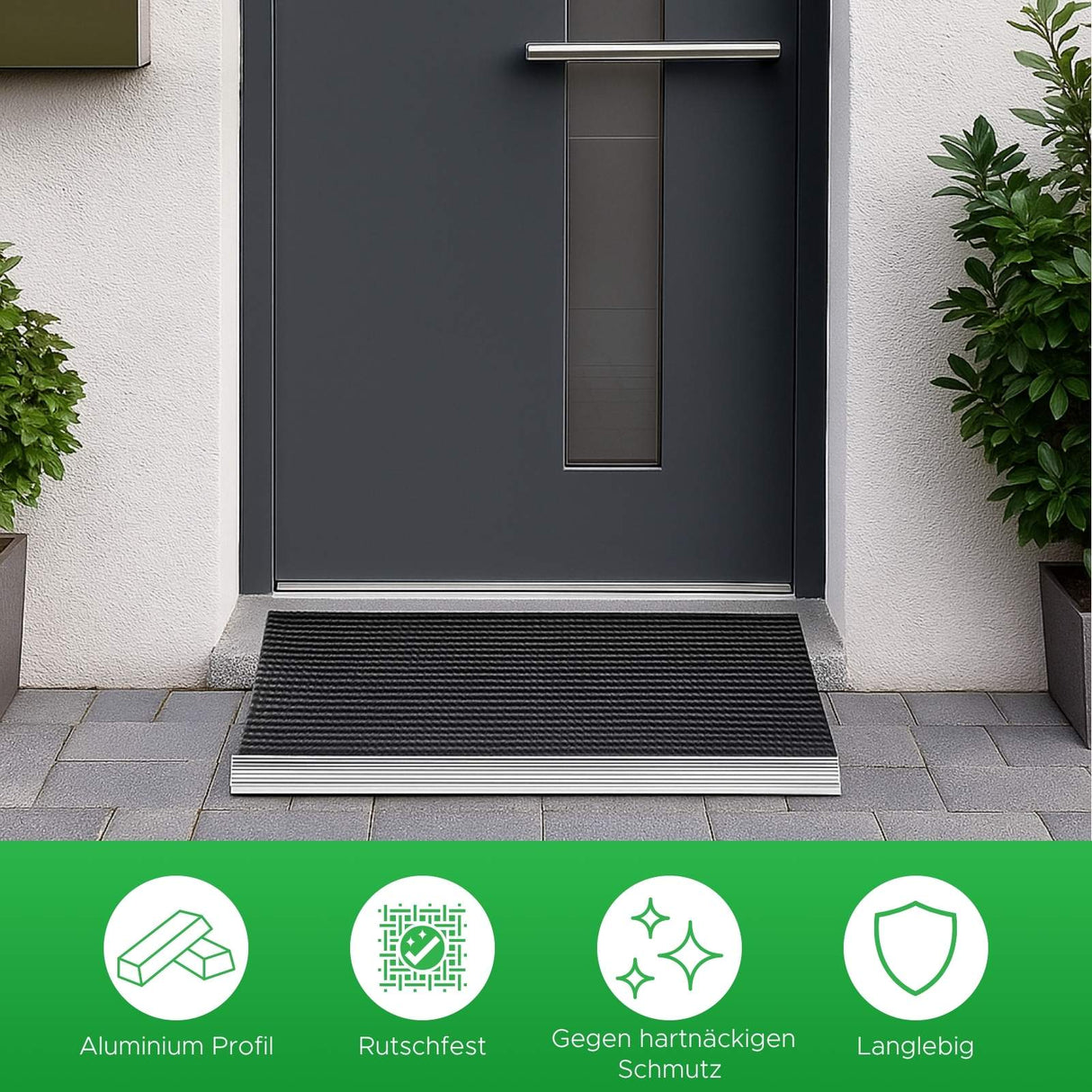 Tapis d'entrée FUTURE STEP - brosses puissantes au design élégant