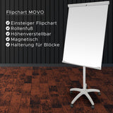 Tableau blanc MOVO | Hauteur réglable | Enroulable | Magnétique