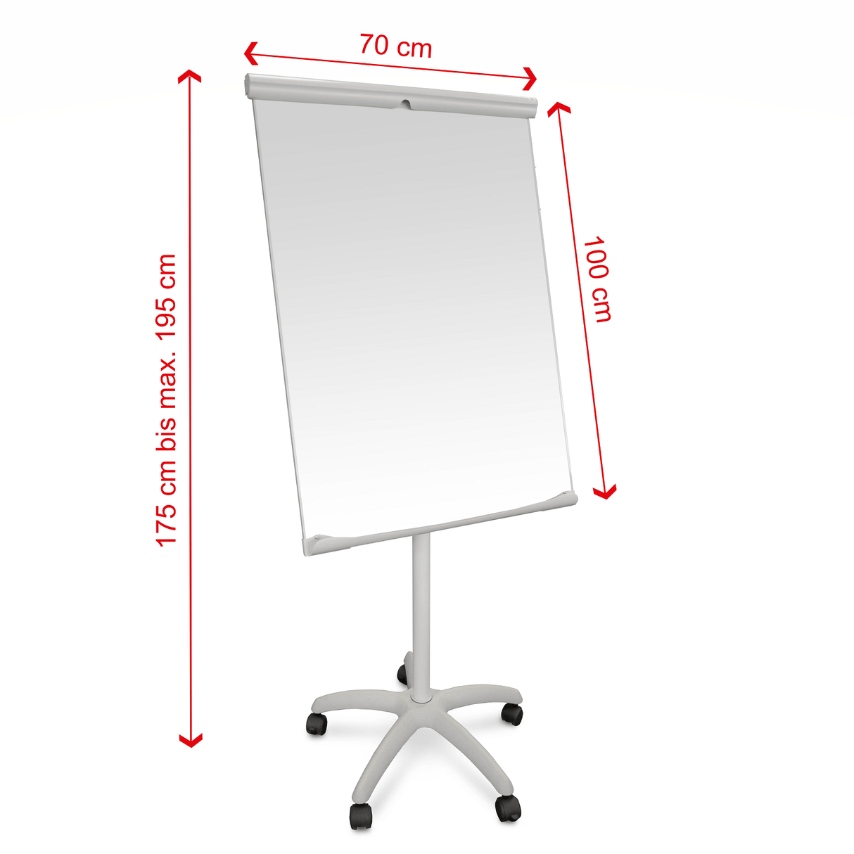 Tableau blanc MOVO | Hauteur réglable | Enroulable | Magnétique