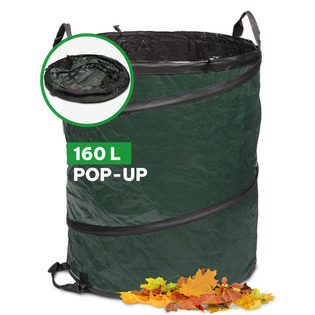 Gartensack JUMPER PP/PE Gesamtansicht Mattenlager | 160 L | Grün