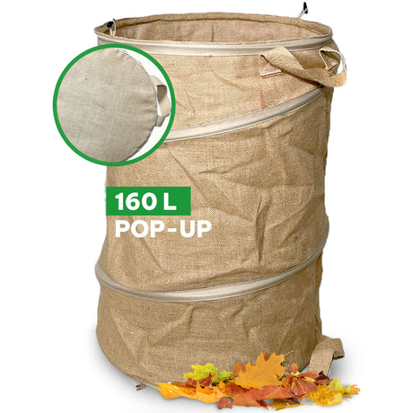 Gartensack JUMPER Jute Gesamtansicht Mattenlager | 160 L | Jute