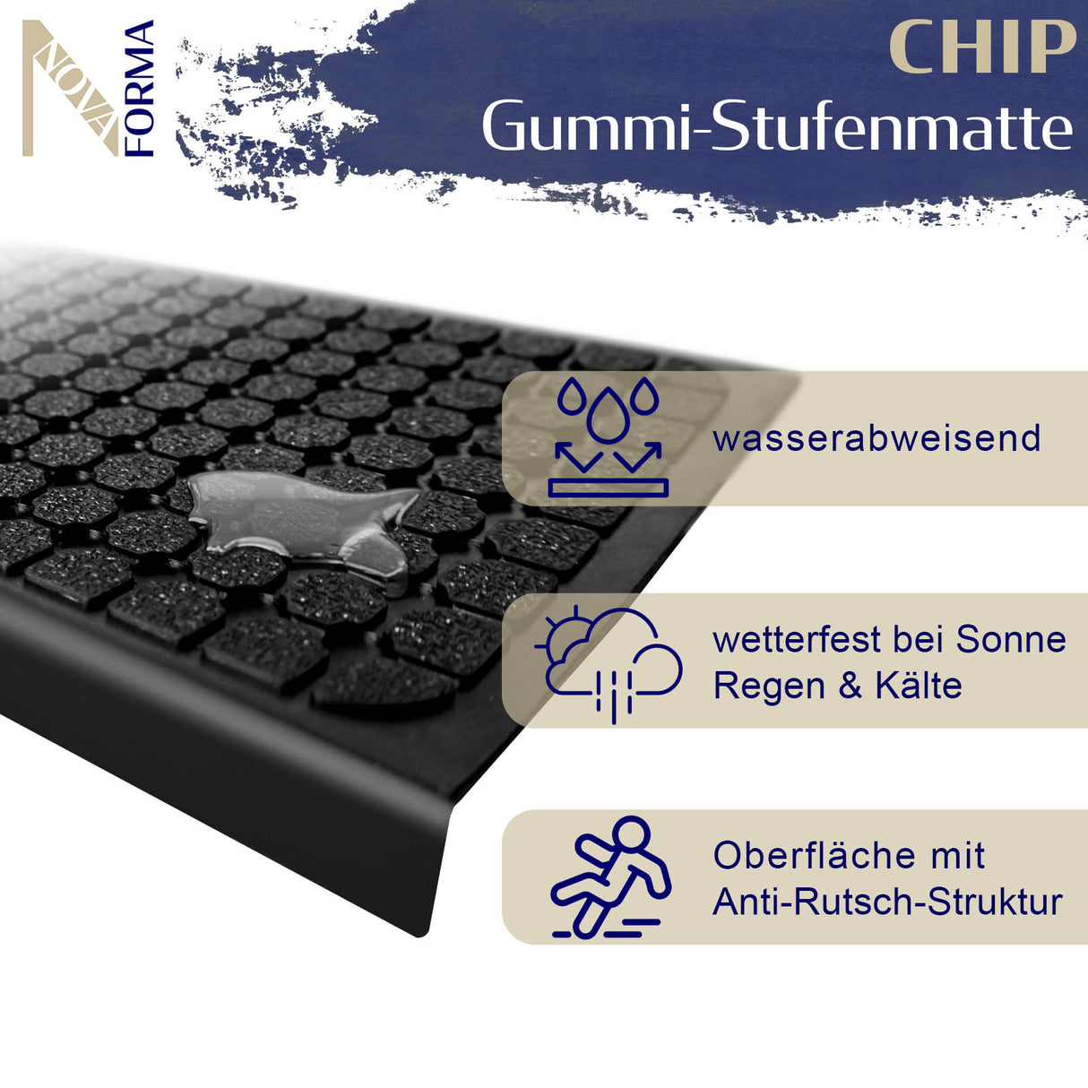 Gummi-Stufenmatte Chip
