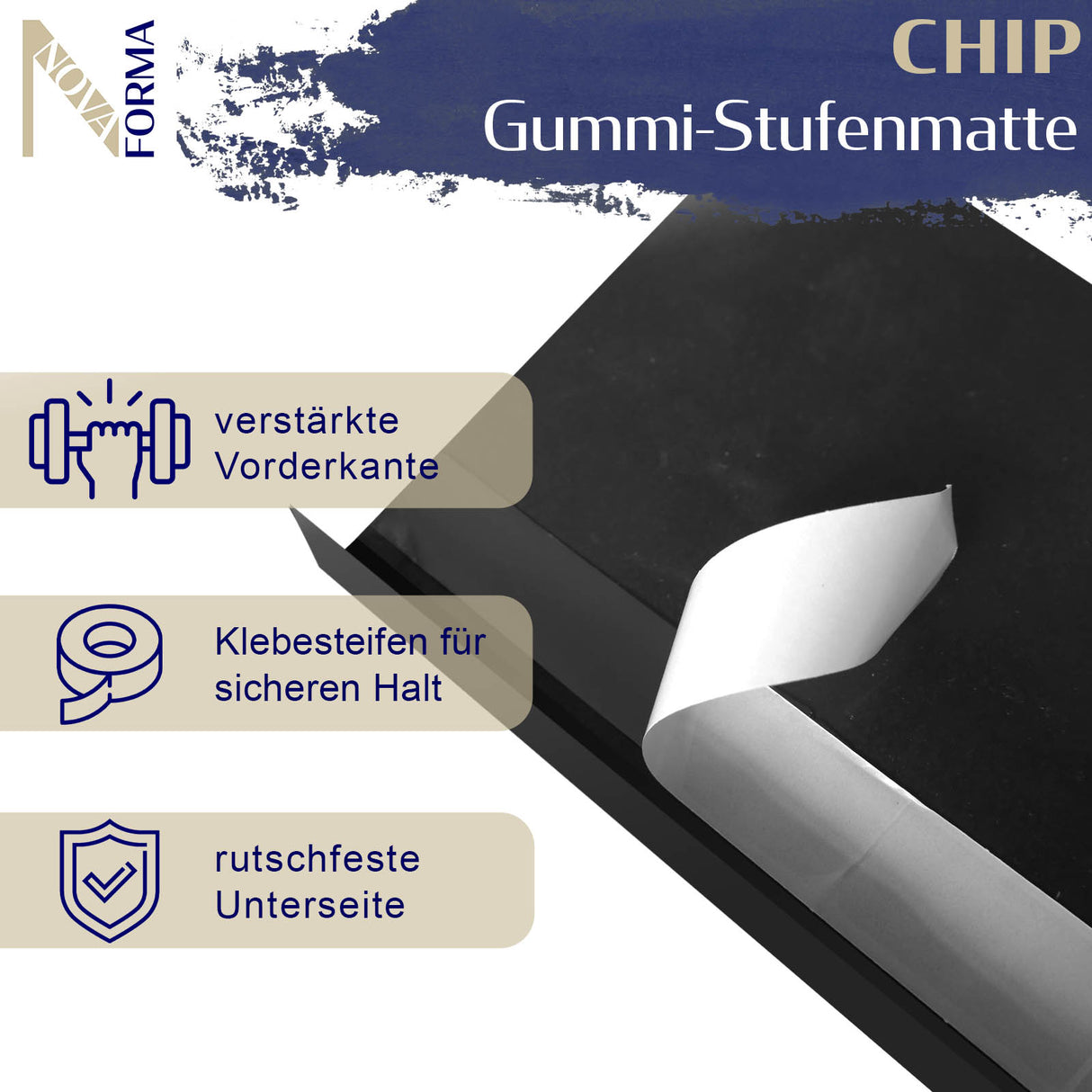 Gummi-Stufenmatte Chip