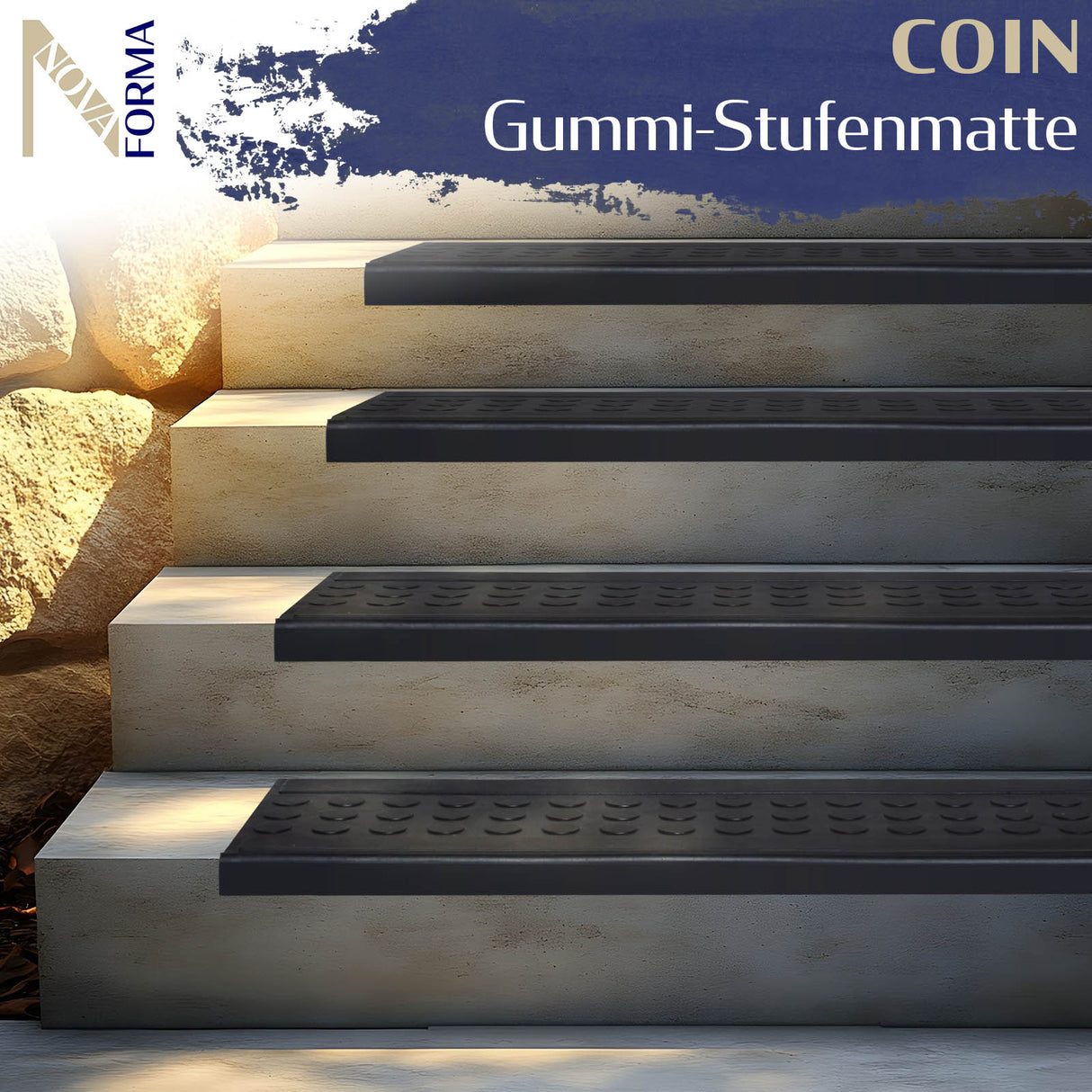 Gummi-Stufenmatte Coin