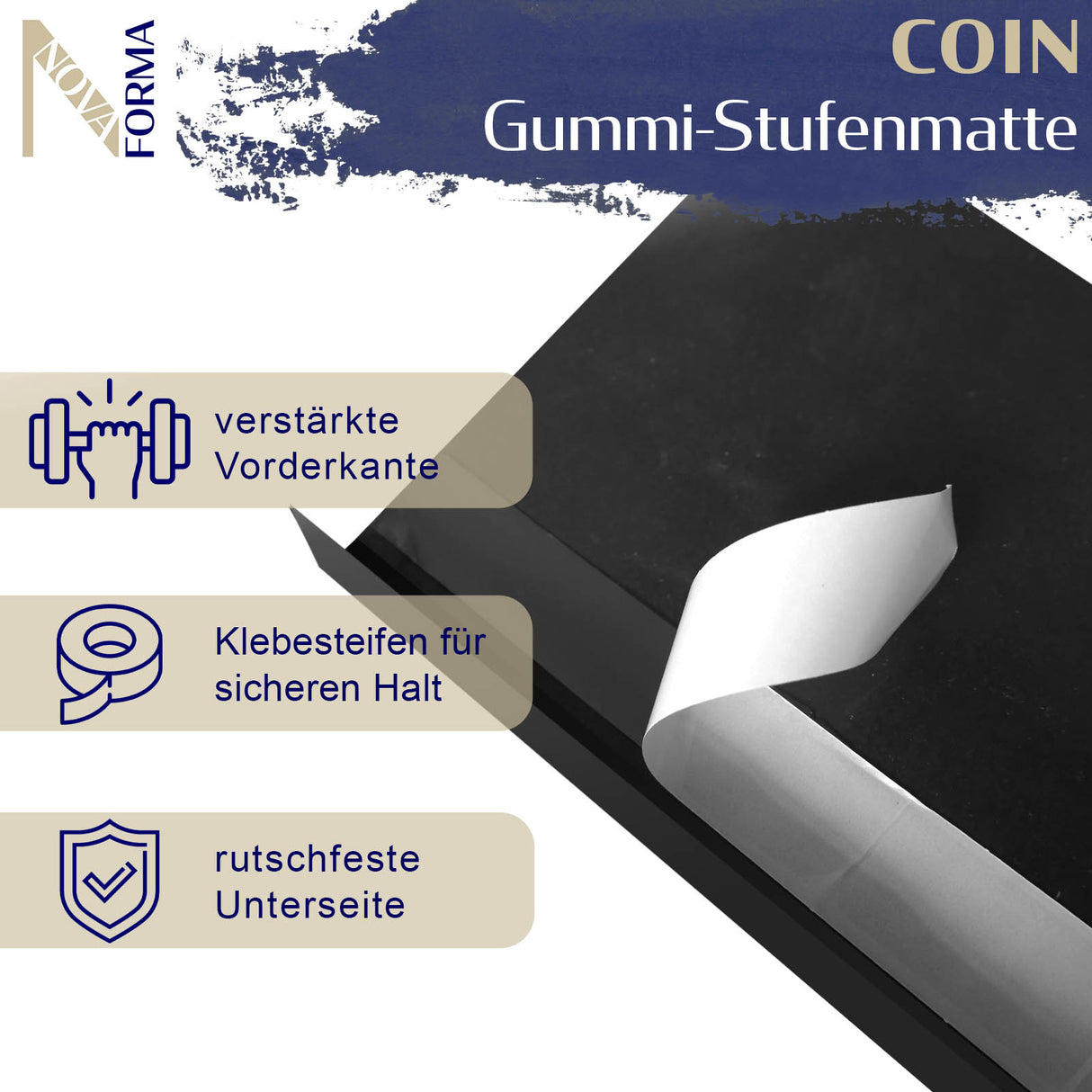 Gummi-Stufenmatte Coin