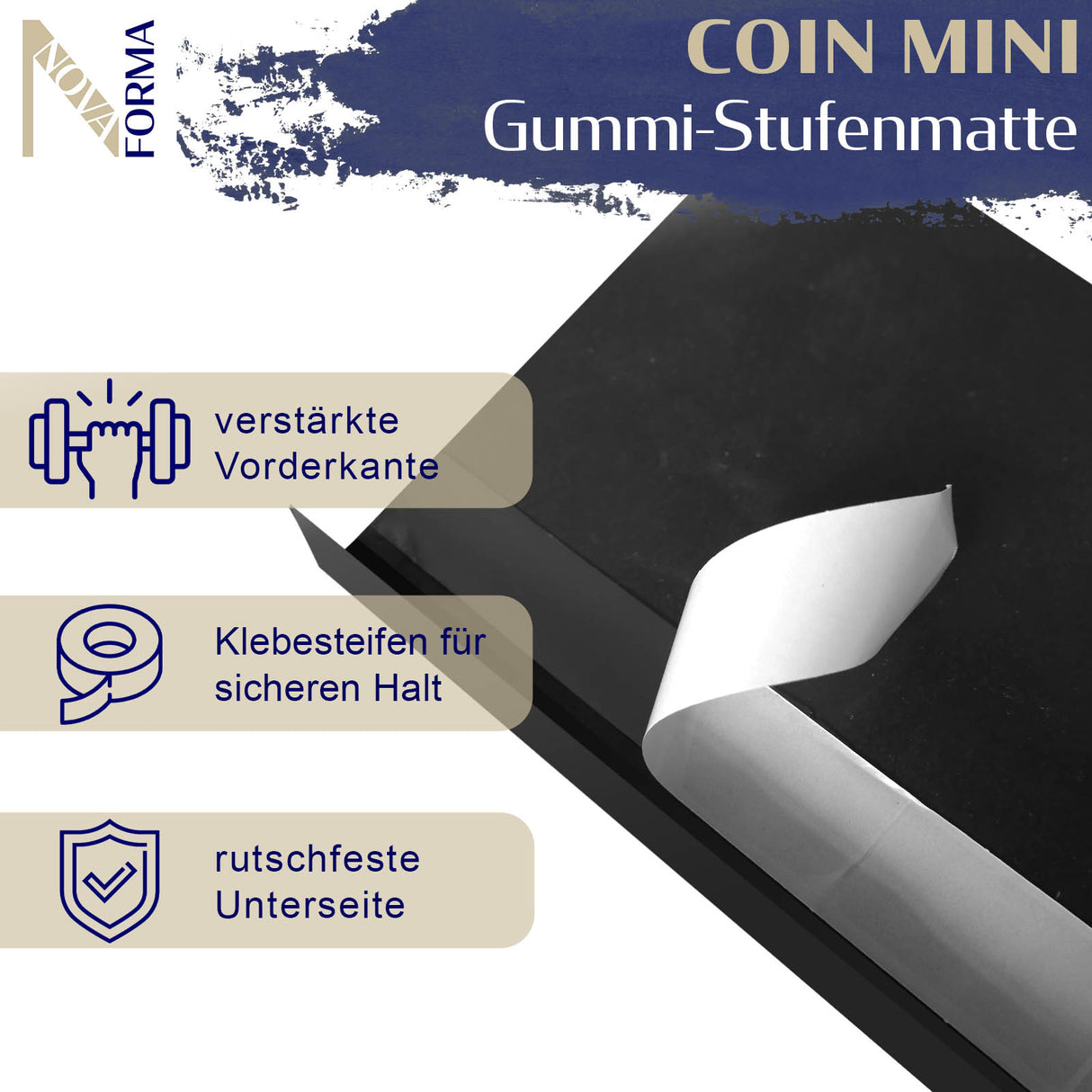 Gummi-Stufenmatte Coin Mini