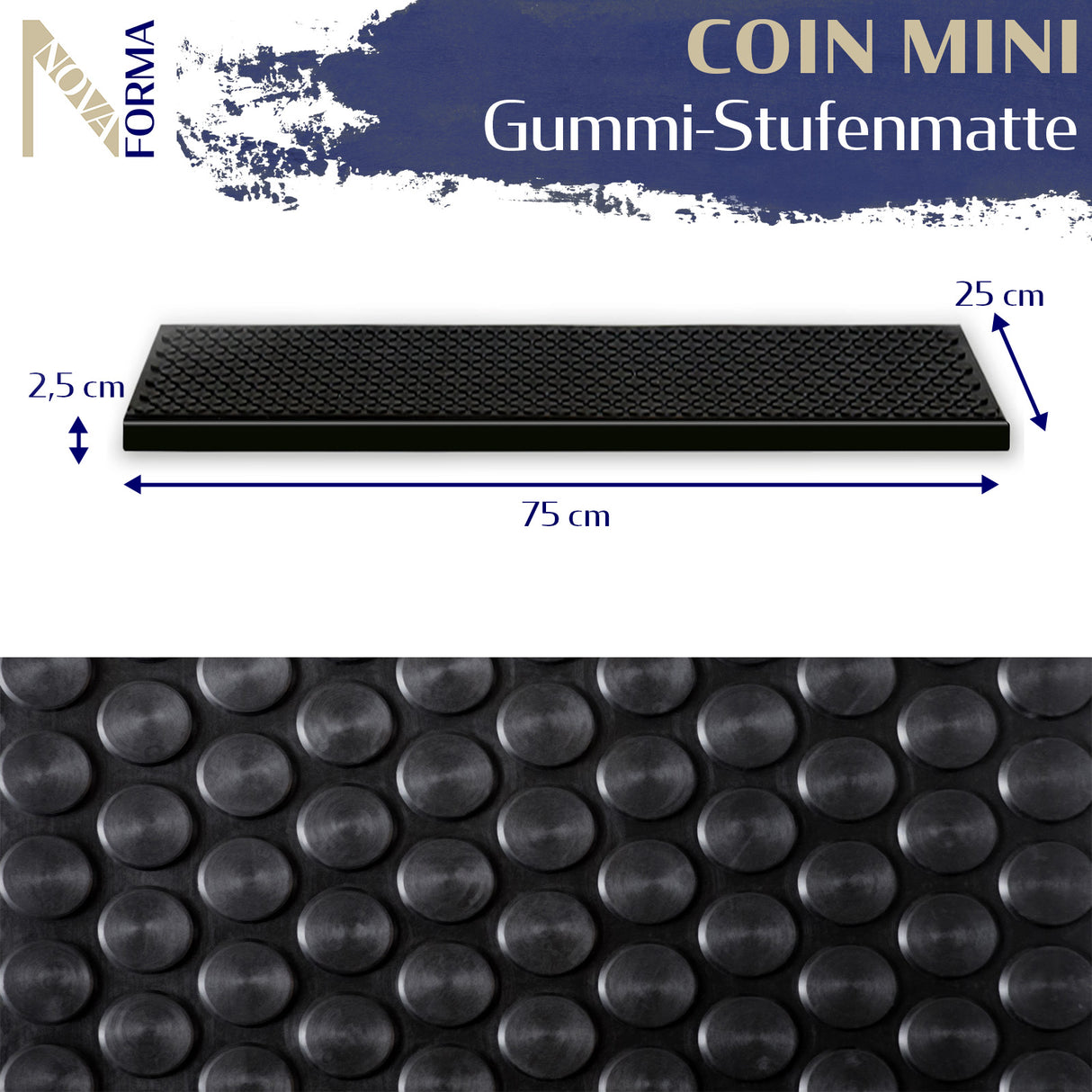 Gummi-Stufenmatte Coin Mini