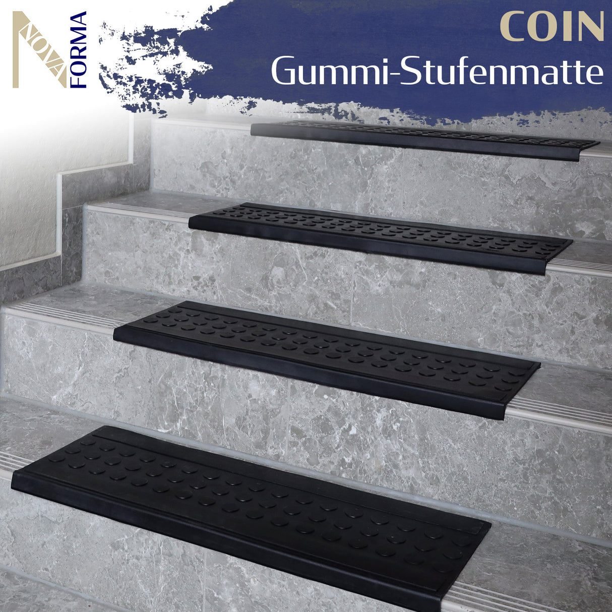 Gummi-Stufenmatte Coin