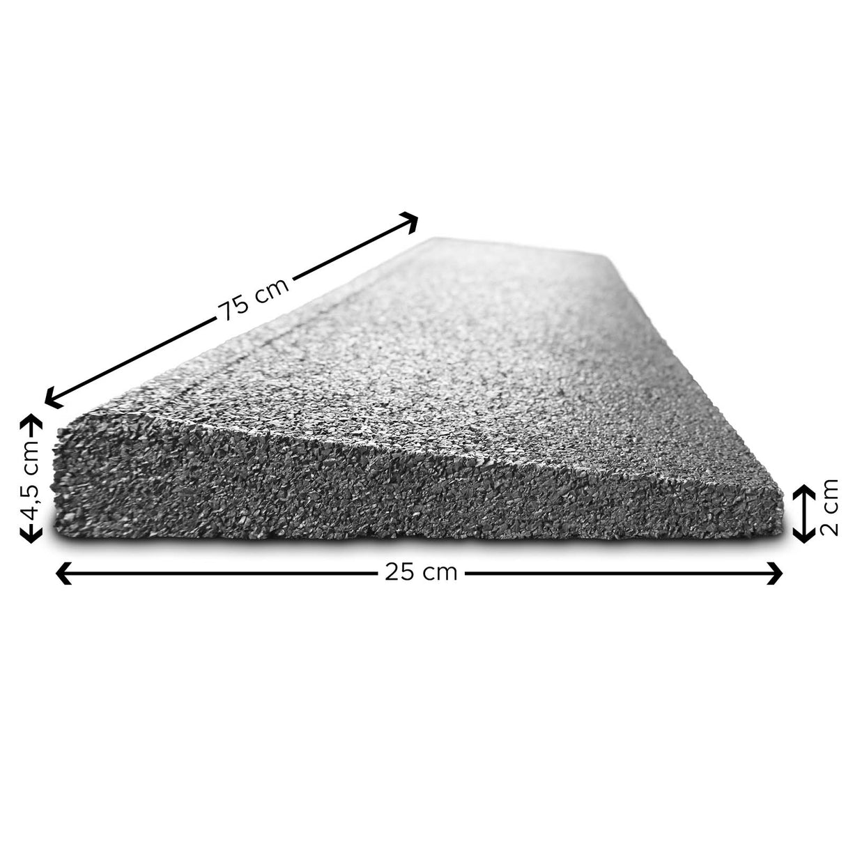 Gummigranulat Rampenmatte RISE - Grau