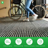 Alupro Nadelfilz in Anwendung. Fahrrad rollt über Aluprofilmatte