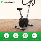 Bodenschutzmatte in Anwendung auf Hartboden mit einem Hometrainer