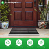 Schuhabstreifer außen in Anwendung vor Haustür - Mit Lamellen Einlage