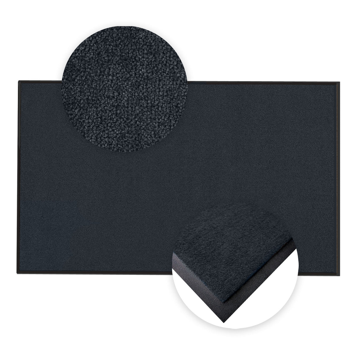 Premium Schmutzfangmatte PUBLIC nach Maß mit Brandschutz | 001 Schwarz