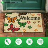 Tapis en noix de coco NATURE TREND - Motif PRINTEMPS - 40 x 60 cm