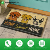 Tapis en noix de coco NATURE TREND - motif CHIENS - 40x60 cm