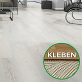 OAK PRO Bodendielen zum Kleben bei Mattenlager | 08 Eiche Weiß