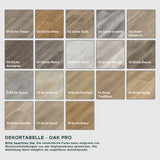 OAK PRO Bodendielen Dekortabelle | Info