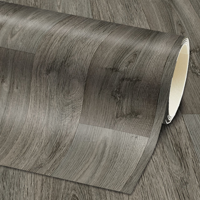 PVC-Bodenbelag ESTELLE Nahaufnahme Design Mattenlager | Dielen Dunkelgrau