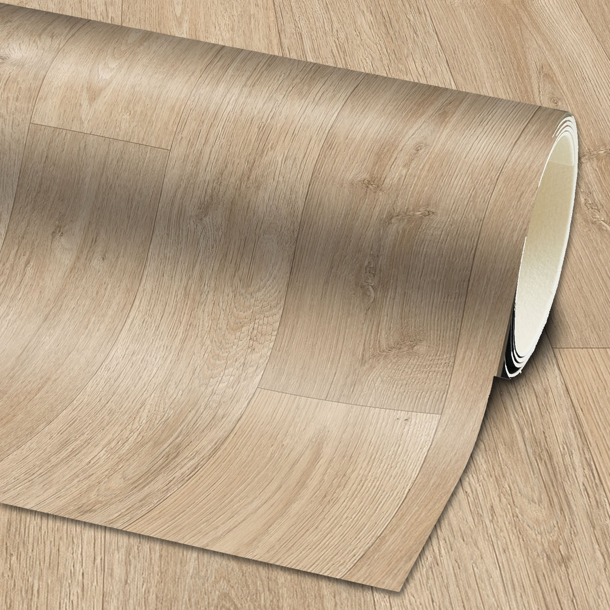 PVC-Bodenbelag ESTELLE Nahaufnahme Design Mattenlager | Landhaus Hellbraun
