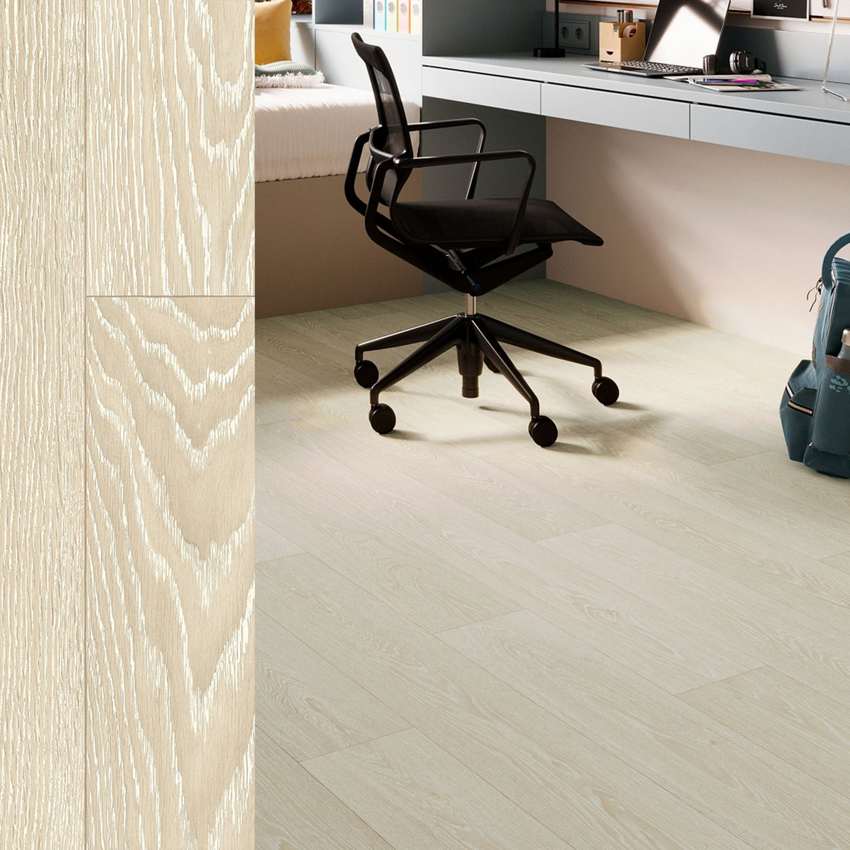 PVC-Bodenbelag FELIX Anwendung Mattenlager | Dielen Beige