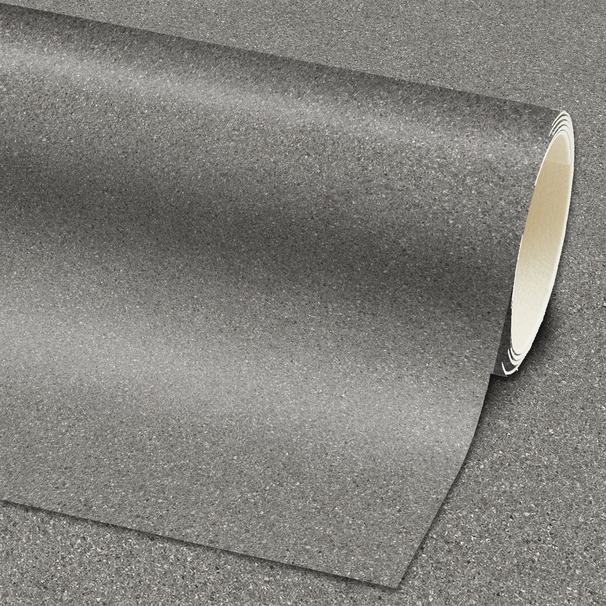 PVC-Bodenbelag FELIX Gesamtansicht Rolle Mattenlager | Uni Anthrazit