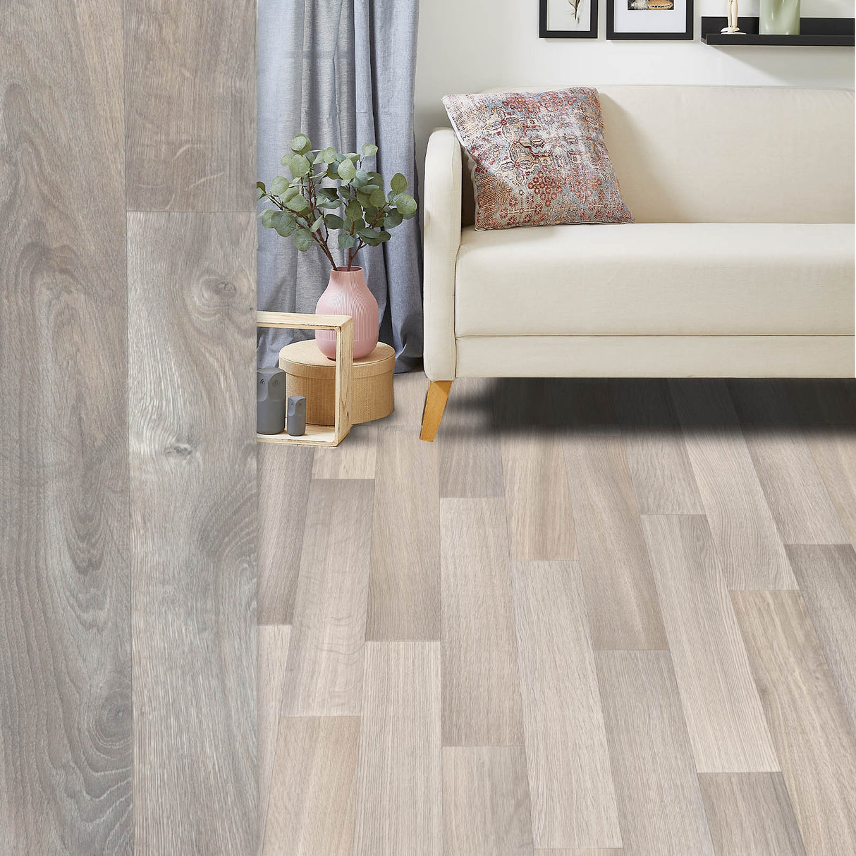 PVC-Bodenbelag VARA - moderne Holzoptik | Grau
