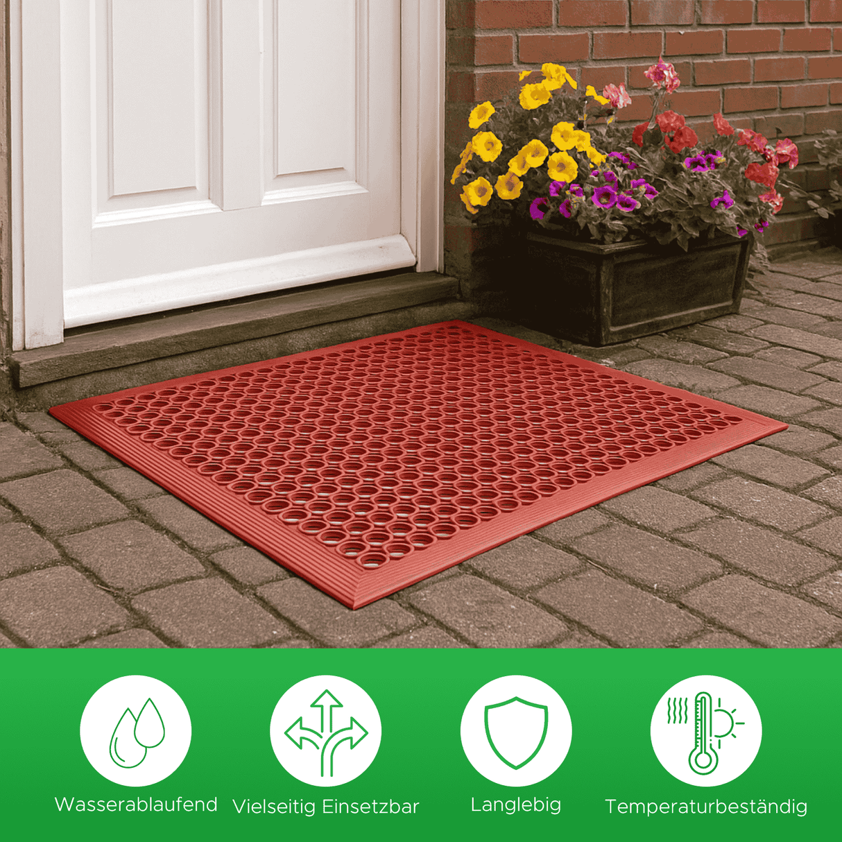 Tapis de sol en caoutchouc LEVEL UP à bords biseautés