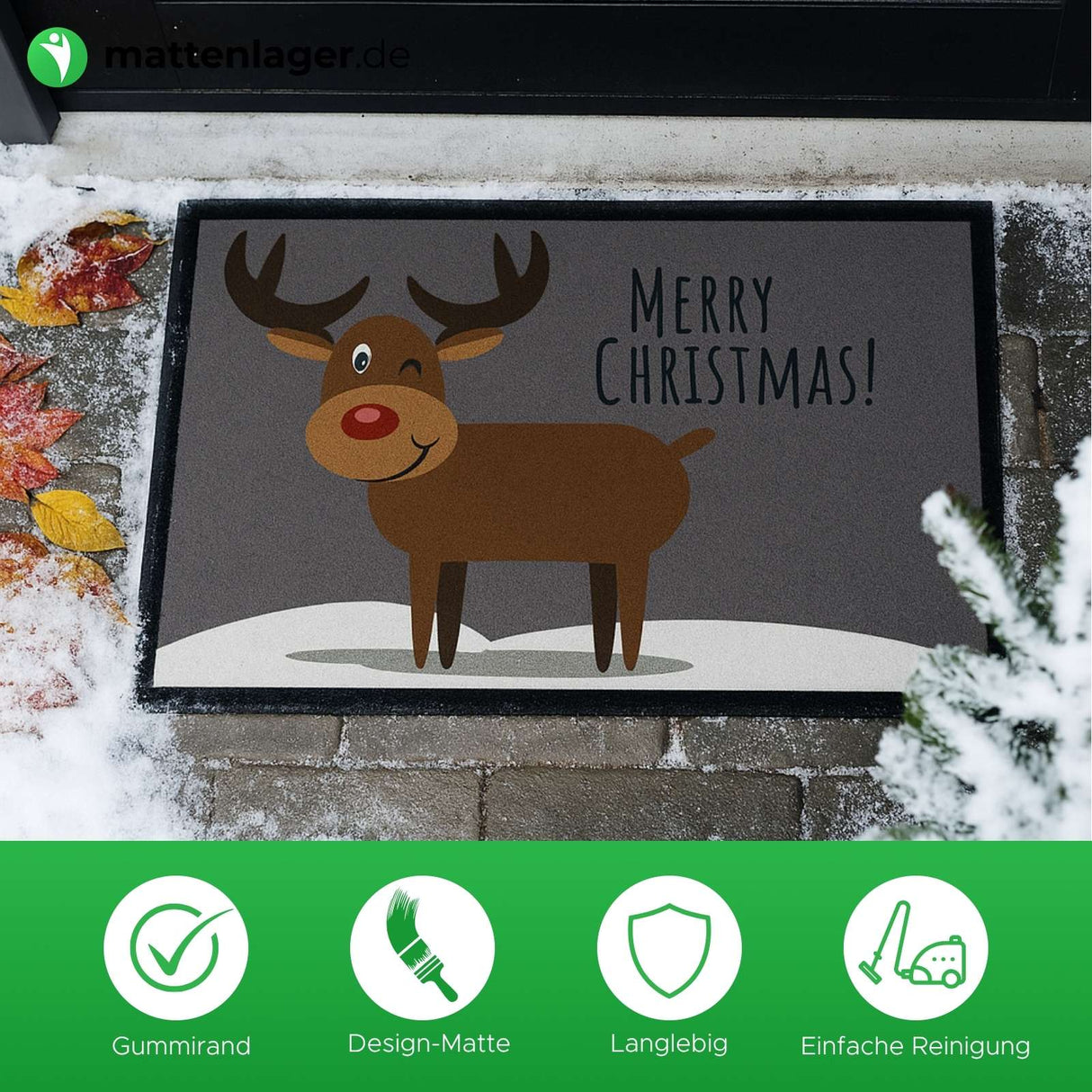 Tapis de porte HOME STYLE - Motif « Renne »