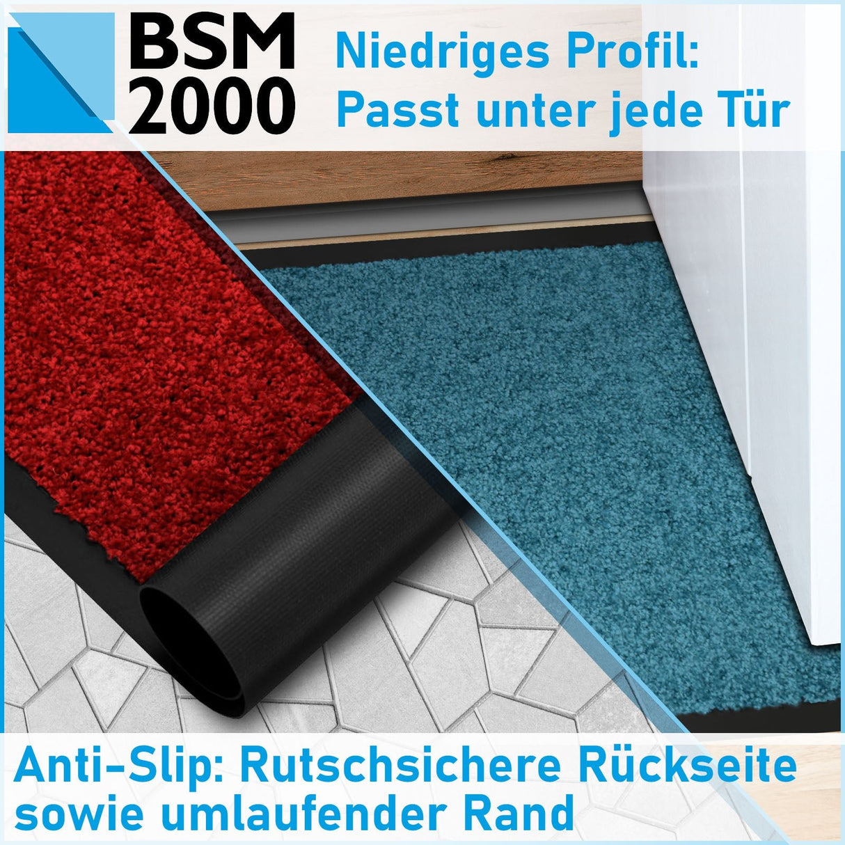Schmutzfang Teppich Eingangsbereich | Türkis