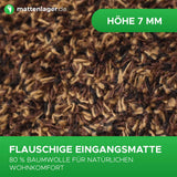 Eingangsmatten DEAN - saugfähige Baumwollmatte | Flausch Braun