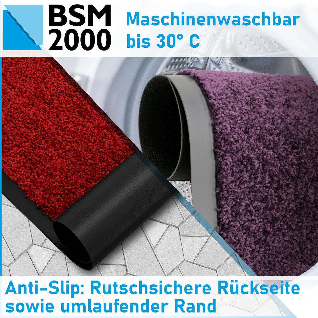 Schmutzfangmatte bunt - GRACE | Grau
