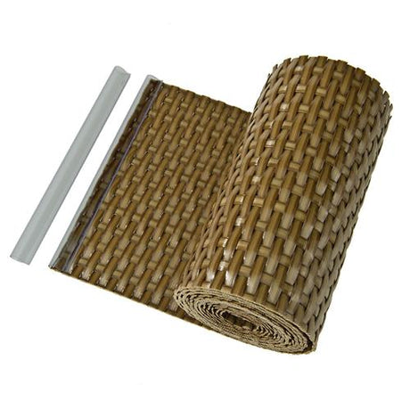 Sichtschutzstreifen CAVE Rattan-Optik | Cognac