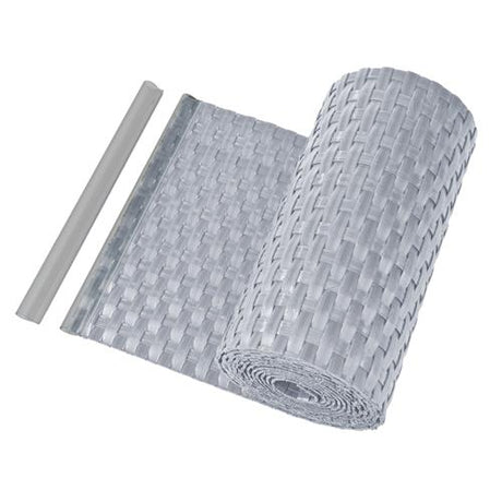 Sichtschutzstreifen CAVE Rattan-Optik | Silbergrau
