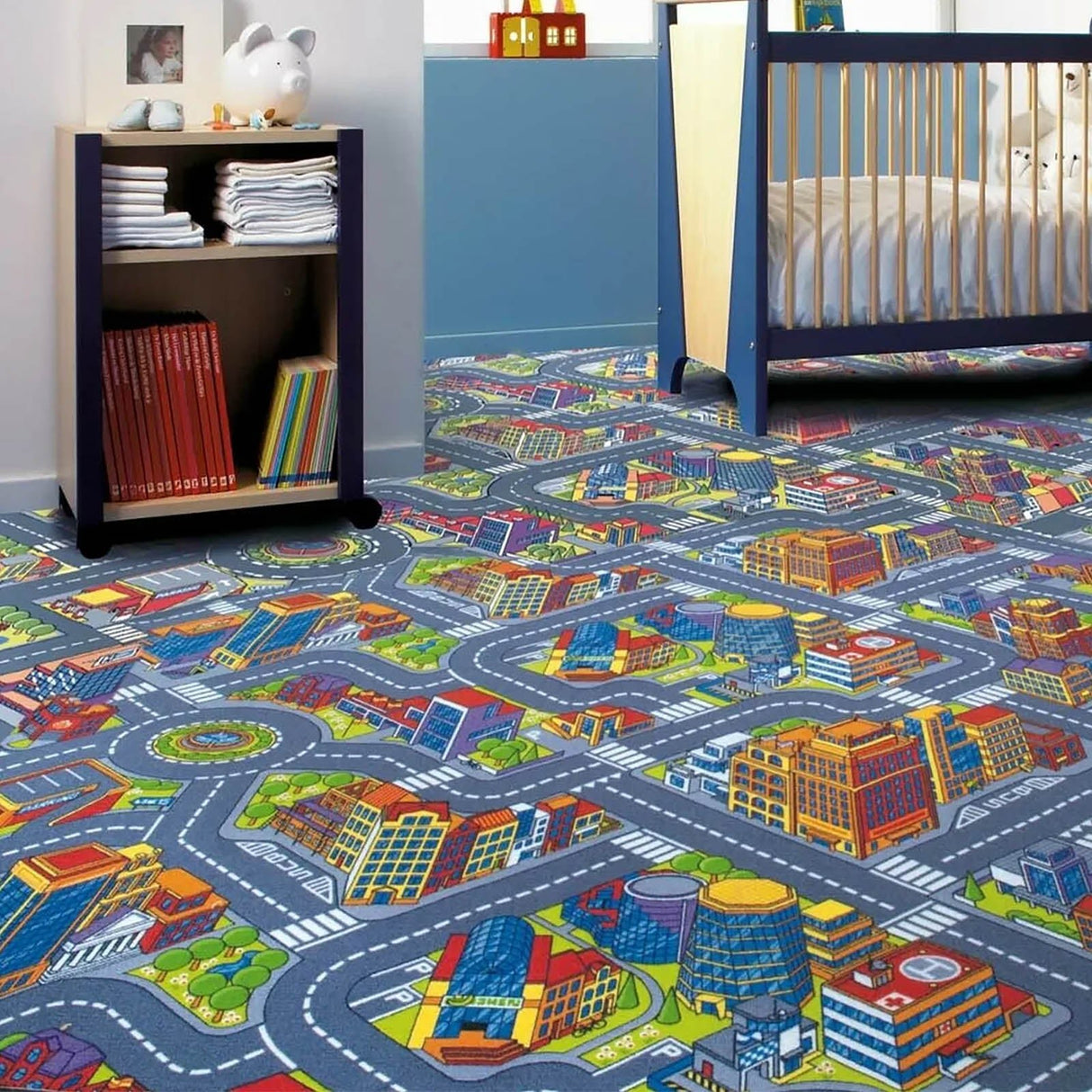 Straßenteppich ROUTE - Spielteppich für Kinder