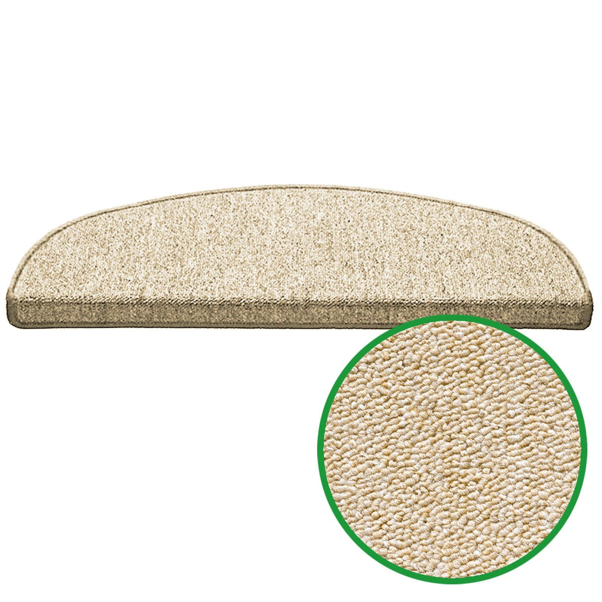 Stufenmatten GRANT - Viele Farben - 65x25cm - Halbrund | Beige