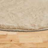 Dekofell-Teppich CALDERA rund Anwendung Boden Mattenlager | Beige