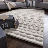 Handweb-Teppich DALTON Anwendung Zimmer Mattenlager | Creme