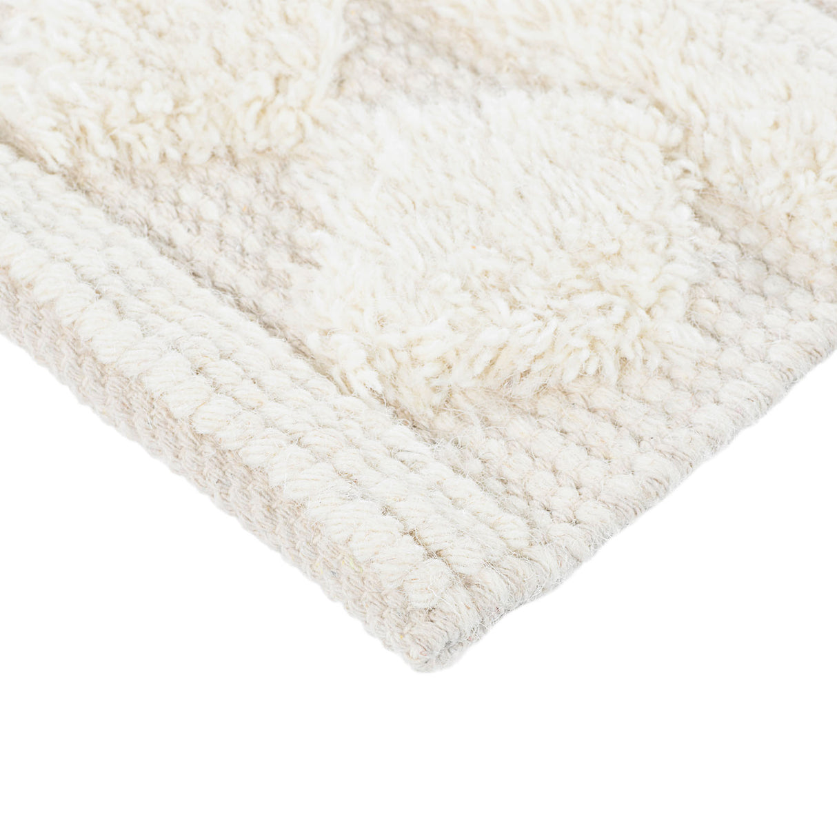Handweb-Teppich DALTON Ecke Mattenlager | Creme