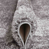 Hochflor-Teppich LYNN Welle Mattenlager | Grau